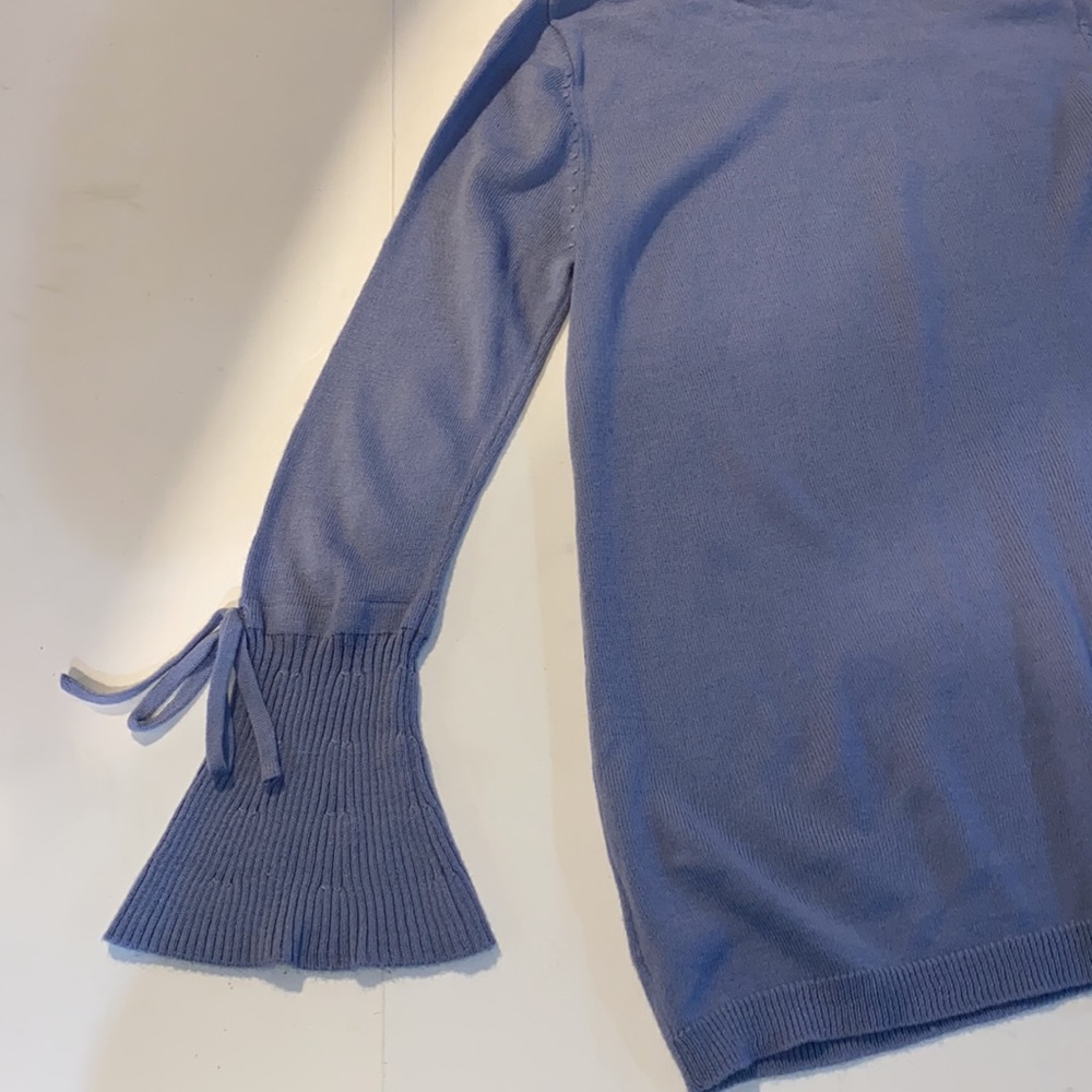 89+Madison Blue Pullover Cardigan Long Sleeve Bell Shape Cuff Sweater Size M - Picture 7 of 10